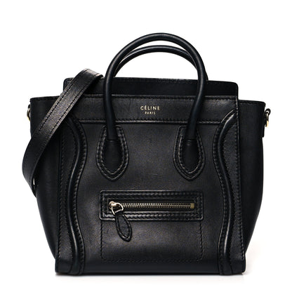 Celine Smooth Calfskin Nano Luggage Black 1 of 13