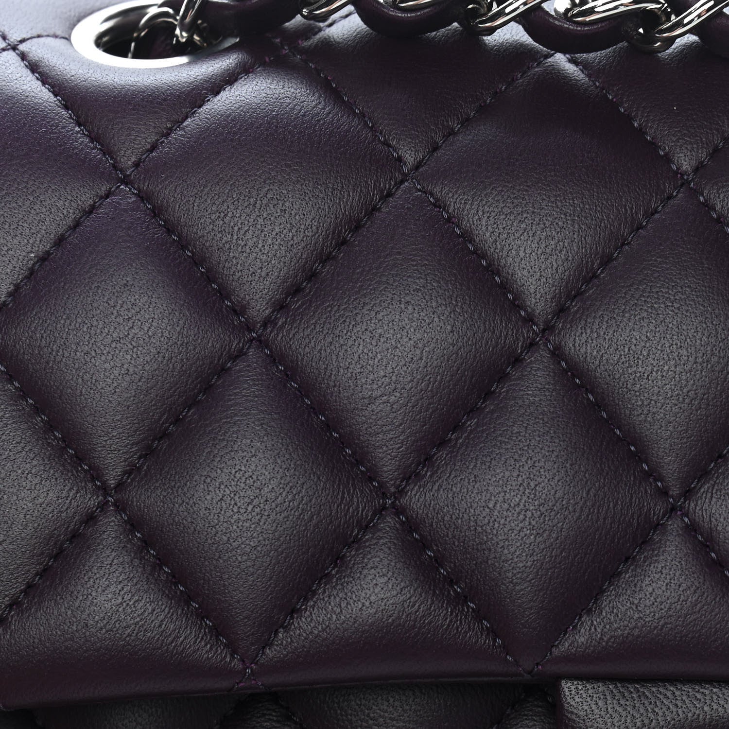 Chanel Lambskin Quilted Small Double Flap Purple 10 of 13