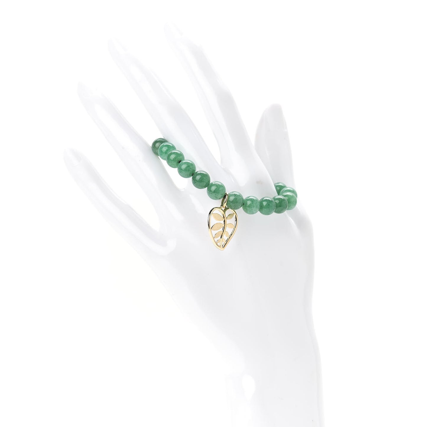 18K Yellow Gold Aventurine Paloma Picasso Villa Paloma Palm Bracelet