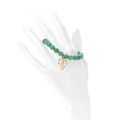 Tiffany 18K Yellow Gold Aventurine Paloma Picasso Villa Paloma Palm Bracelet 2 of 4
