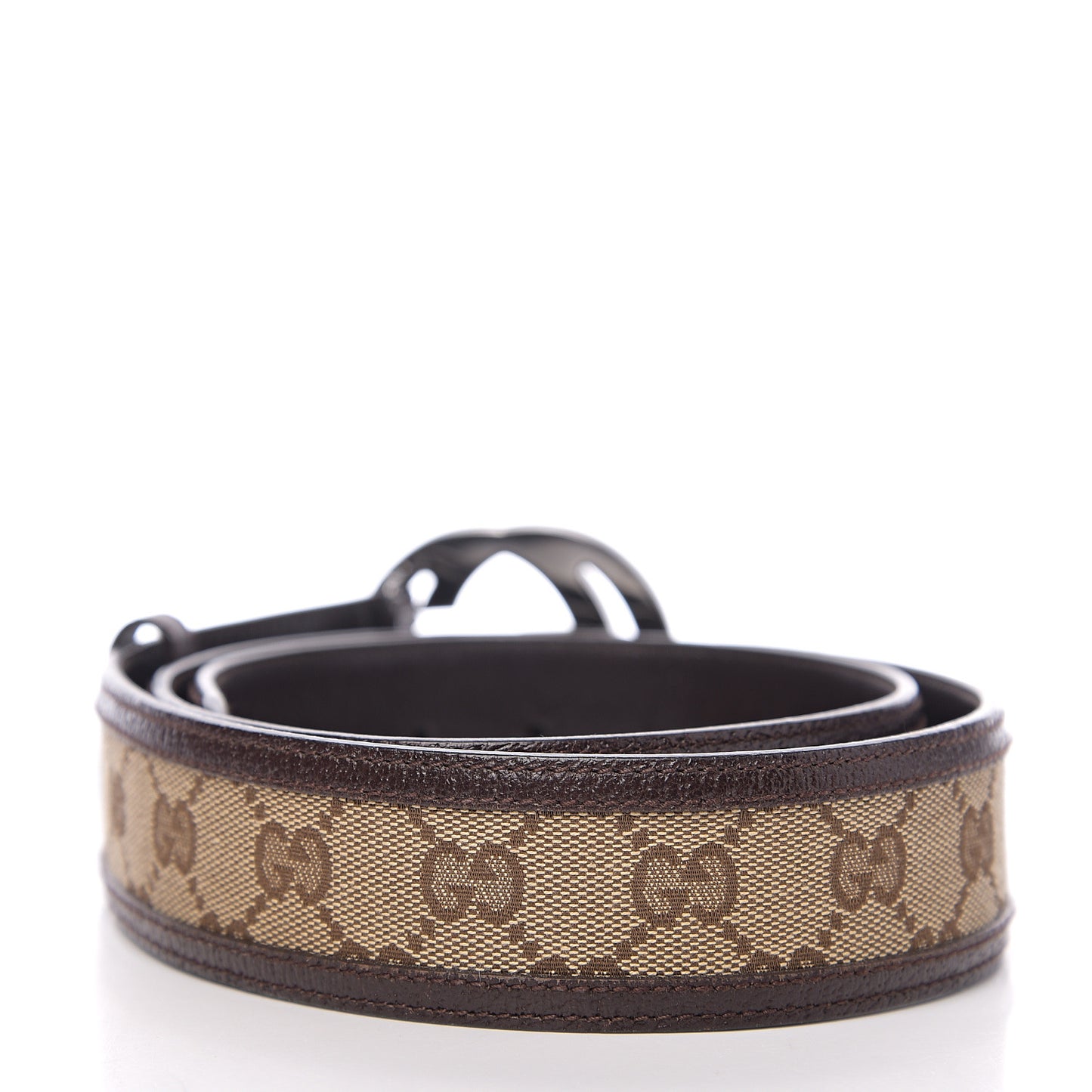 Monogram Interlocking G Belt 100 40 Dark Brown