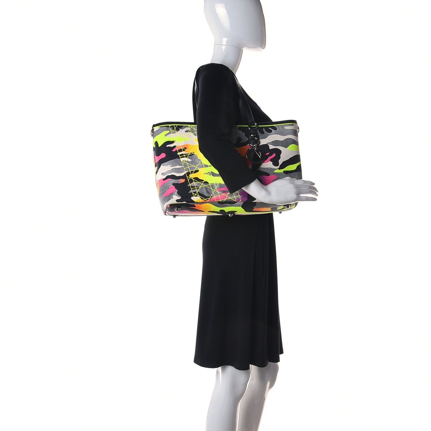 Christian Dior Canvas Camouflage Anselm Reyle Tote 2 of 14