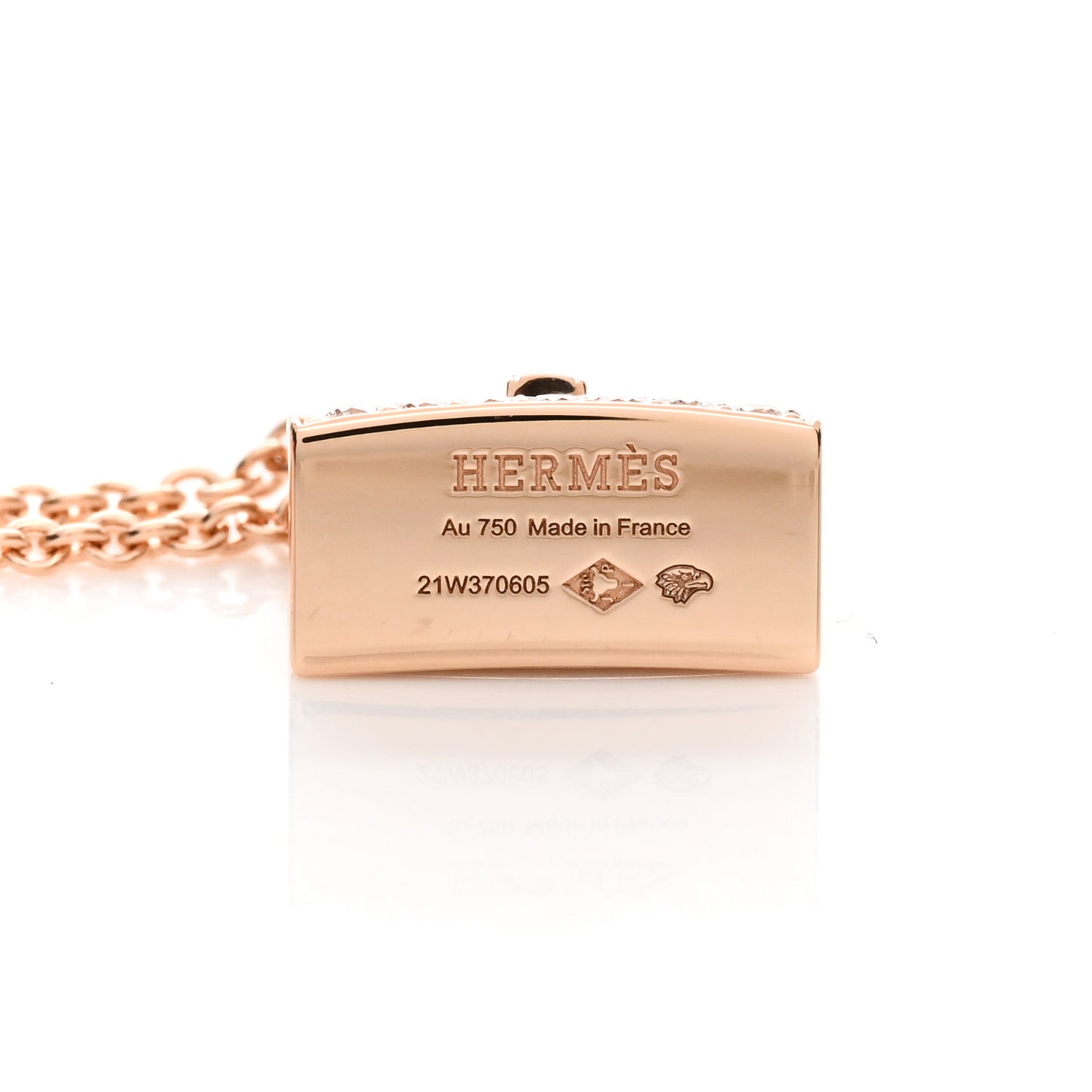 18K Rose Gold Diamond Kelly Amulettes Pendant Necklace
