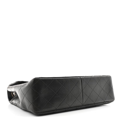 Chanel Lambskin Quilted XL Jumbo Single Flap Black 4 of 10