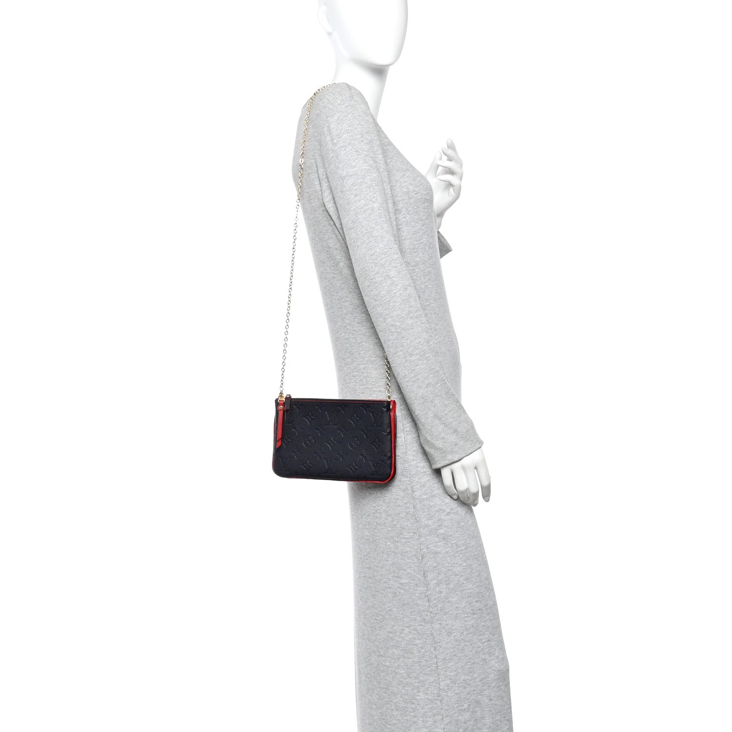 Louis Vuitton Empreinte Double Zip Pochette Marine Rouge 2 of 13