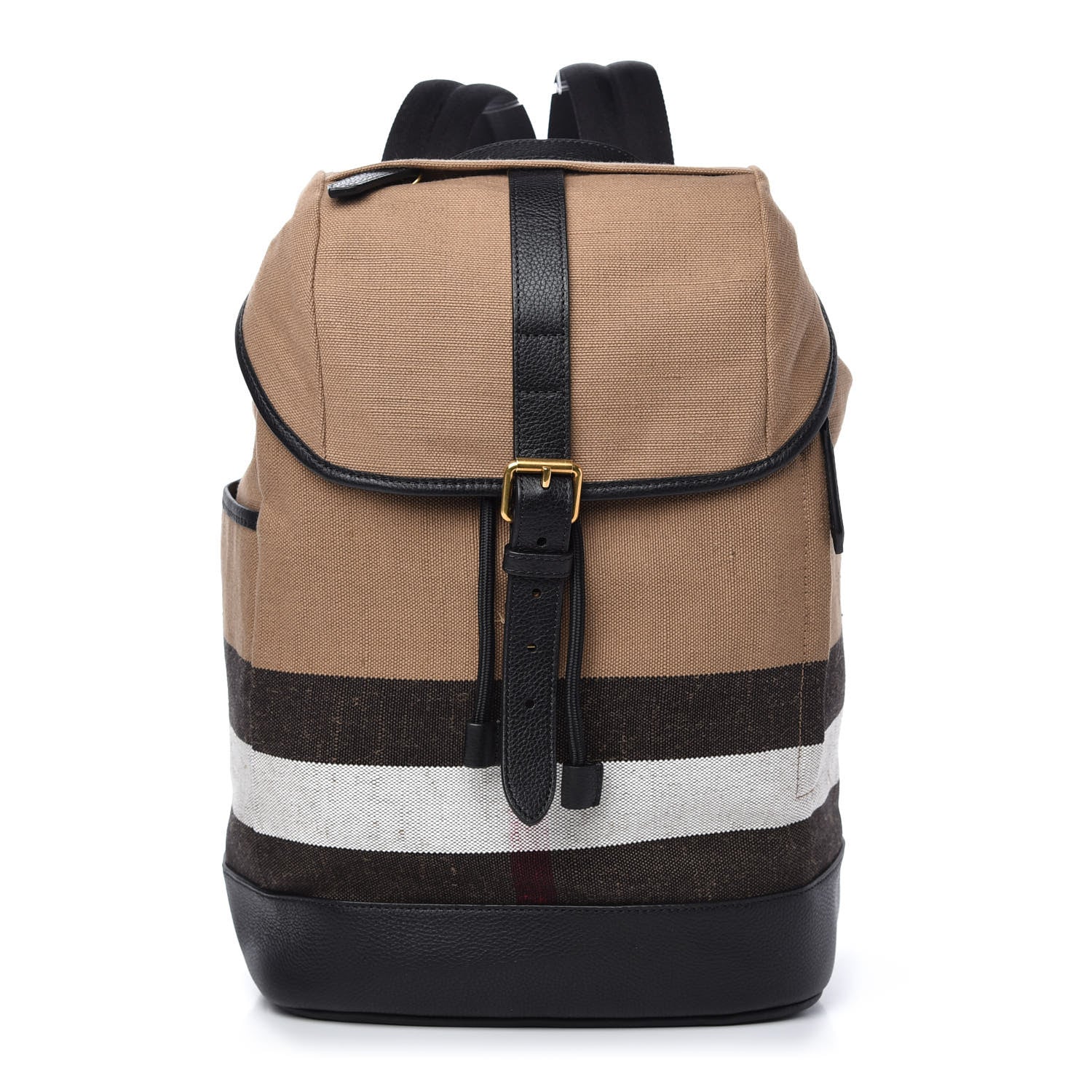 Burberry Canvas Mega Check Drifton Backpack Black 1 of 9