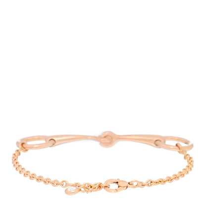 Hermes 18K Rose Gold Diamond TPM Filet d'Or Bracelet SH 2 of 4