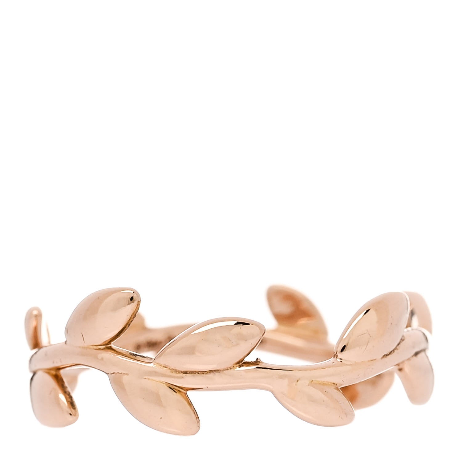 Tiffany 18K Rose Gold Narrow Paloma Picasso Olive Leaf Band Ring 52 6 1 of 5