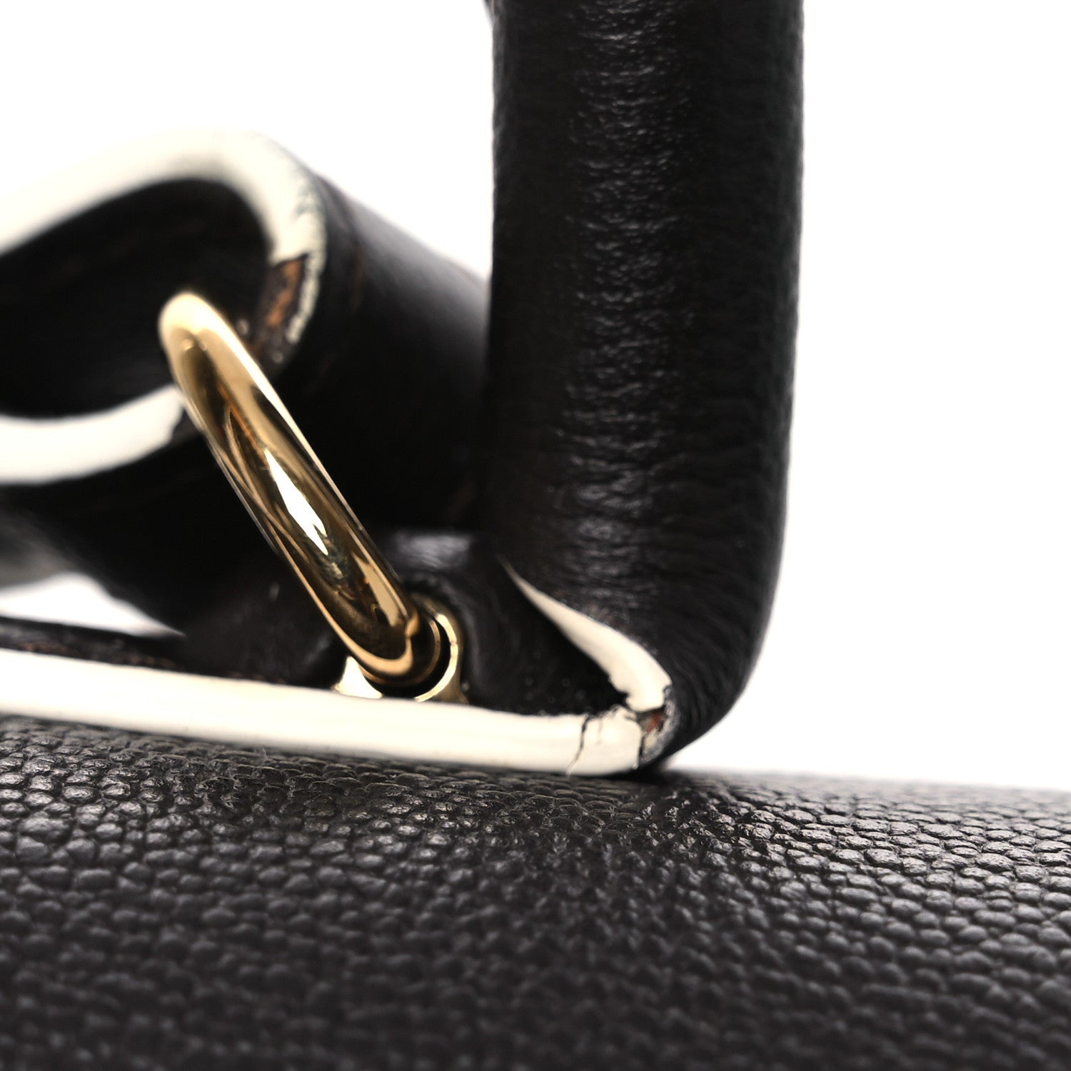 Delvaux Grained Calfskin Bi-Color Brillant Mini Satchel Black 12 of 13