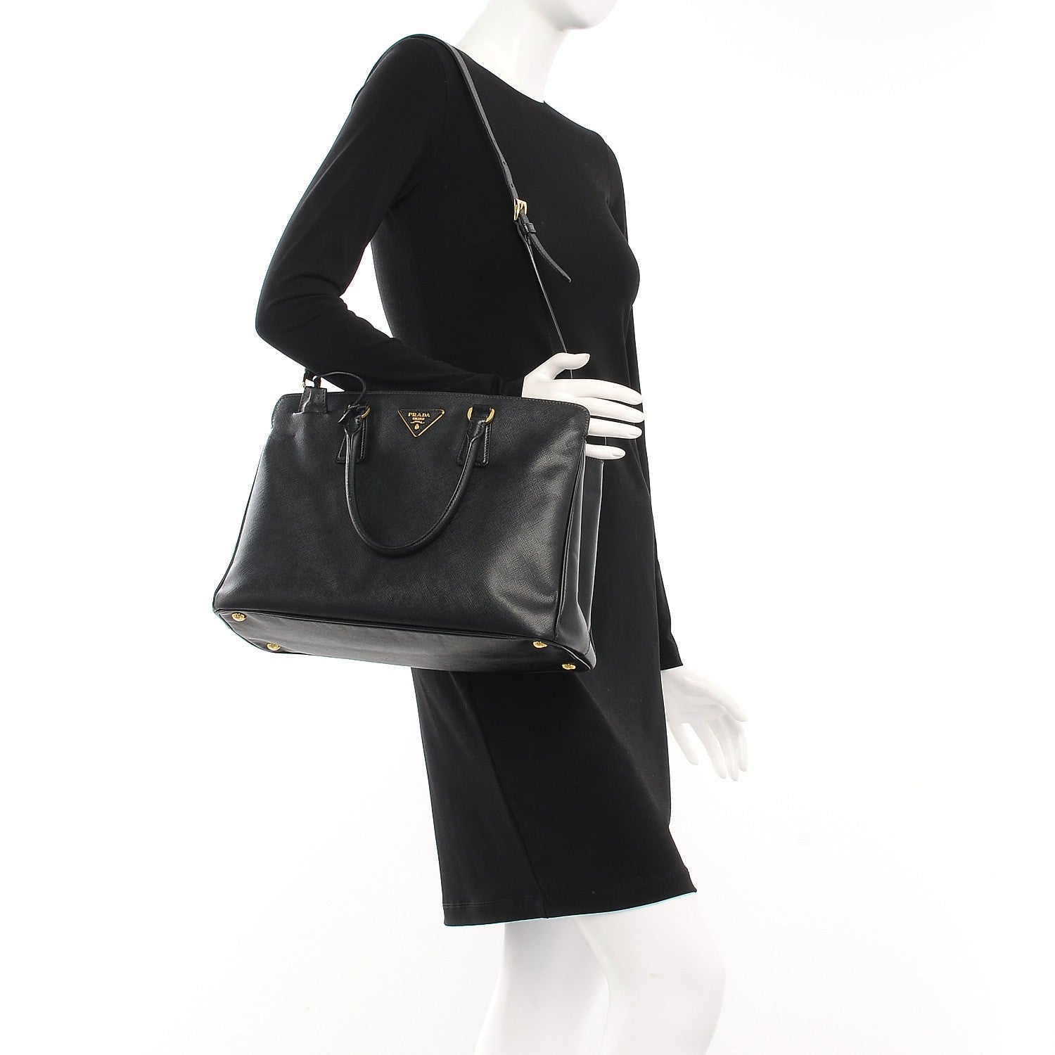 Prada Saffiano Lux Tote Nero Black 2 of 22