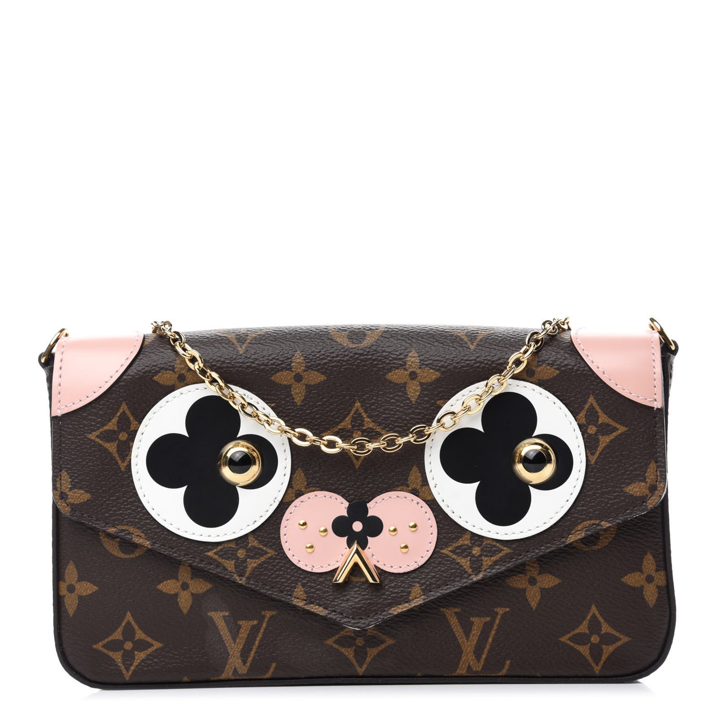 Monogram Valentine Dog Pochette Felicie Chain Wallet