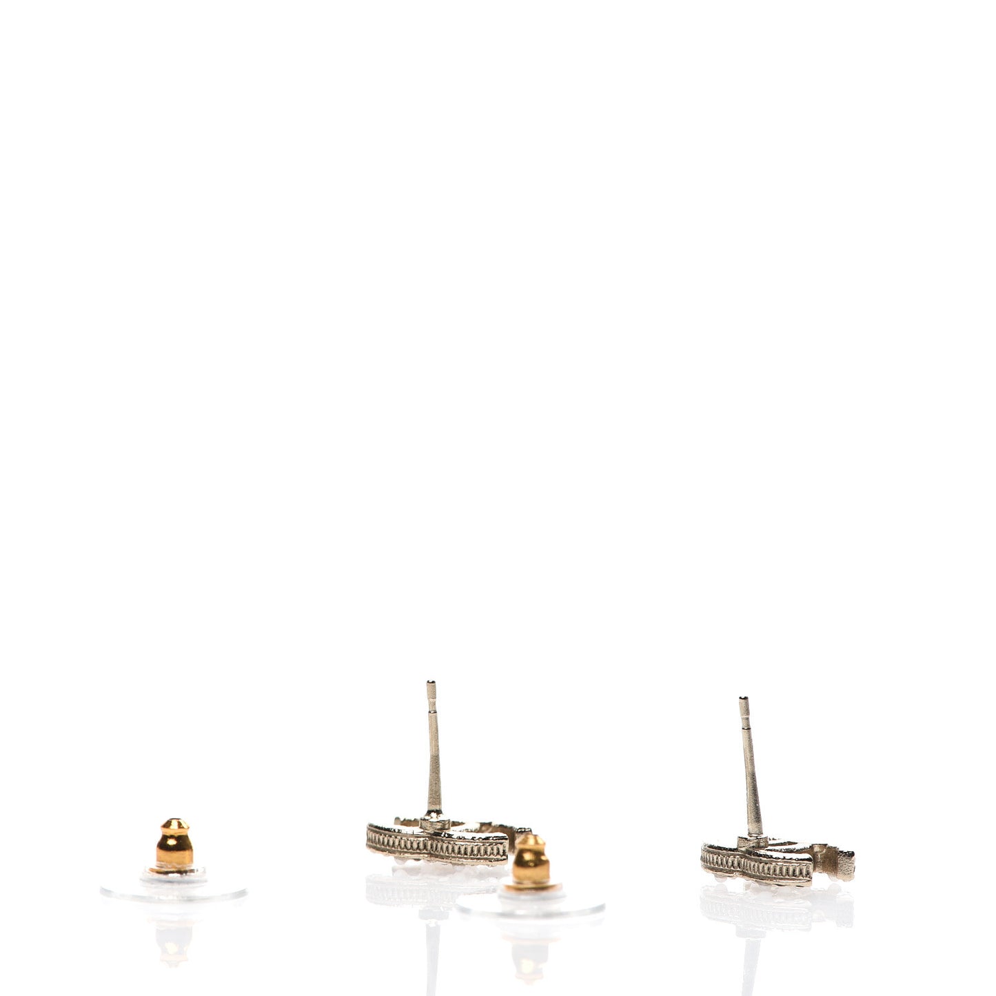 Pearl Crystal CC Earrings Gold