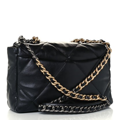 Chanel Lambskin Quilted Large Chanel 19 Flap Black 2 of 10
