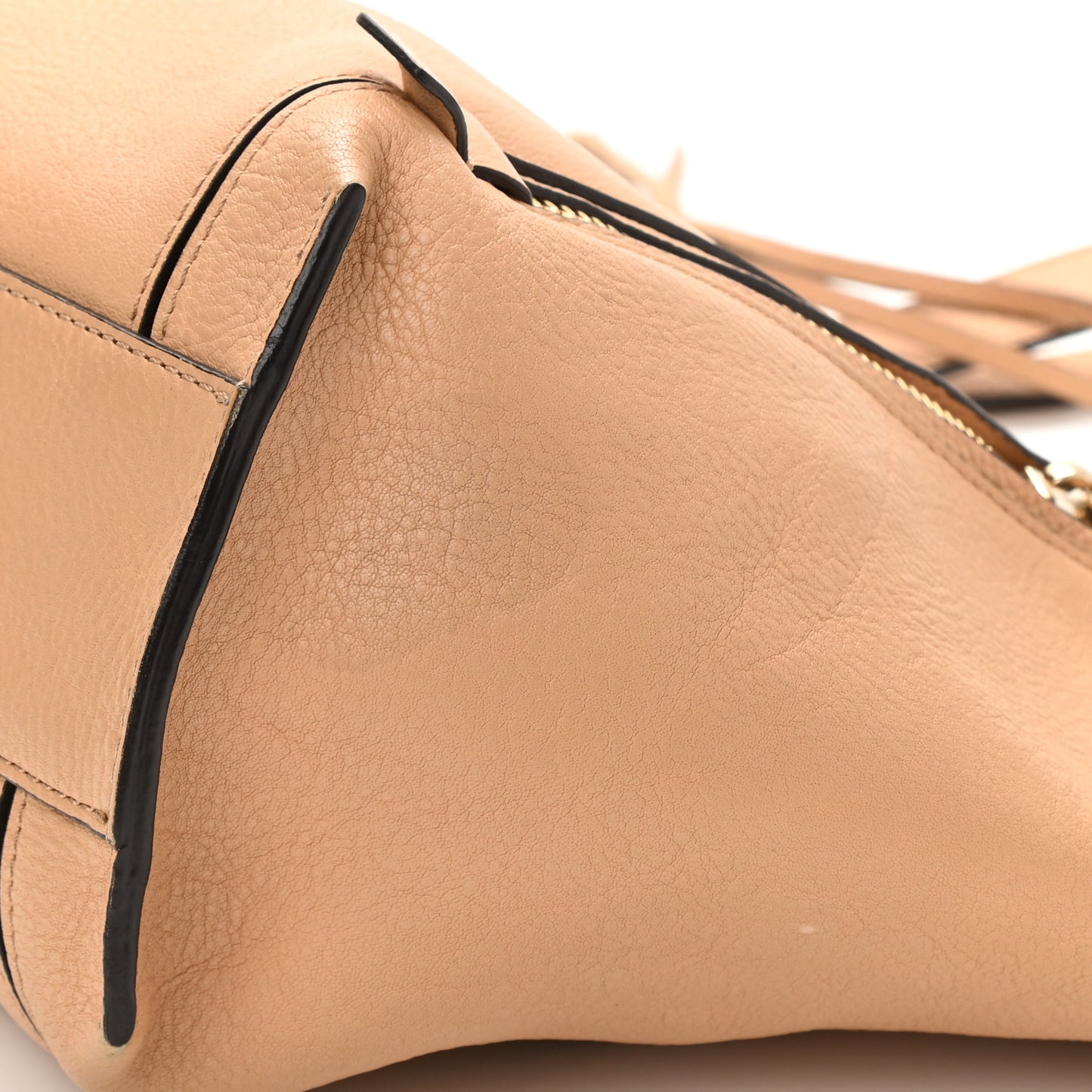 Smooth Calfskin Small Milo Shopping Tote Beige