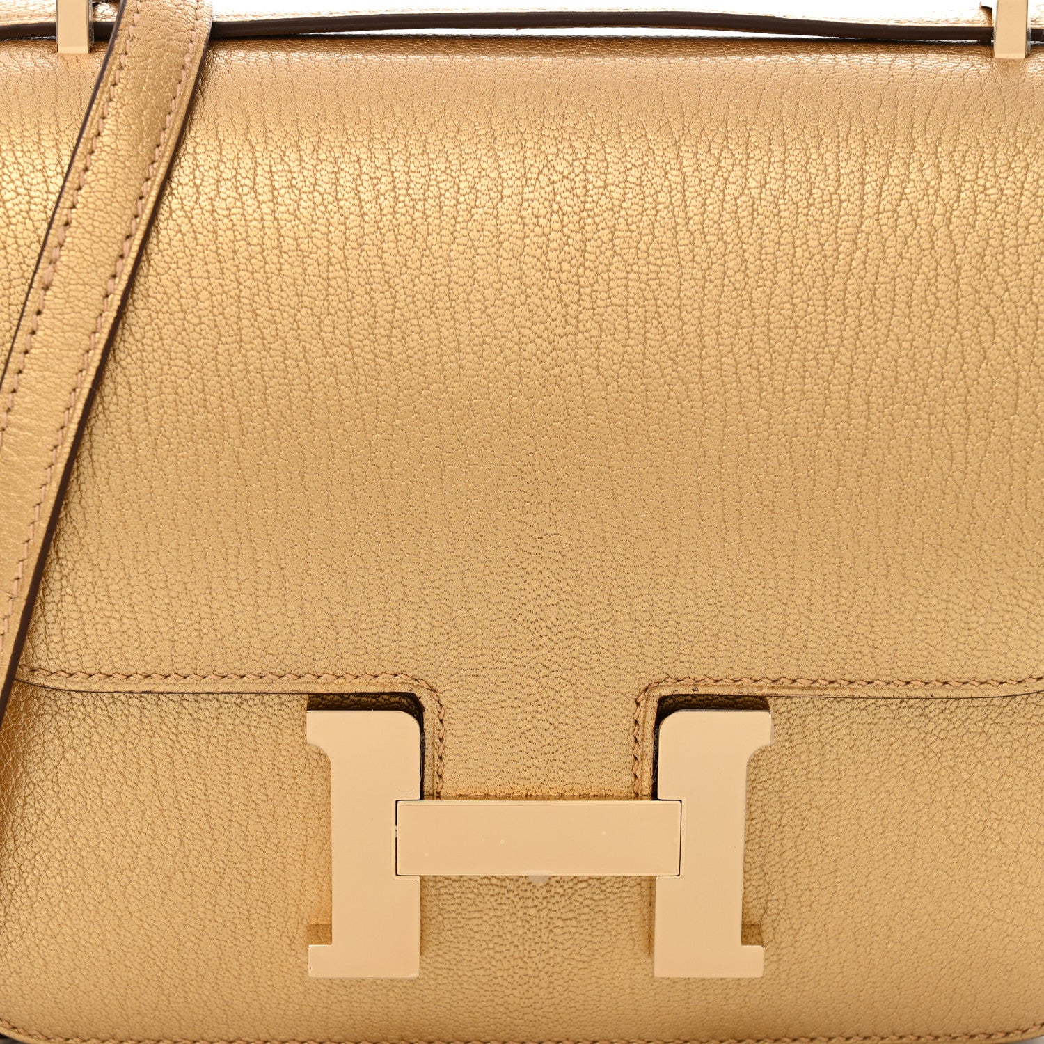Hermes Metallic Chevre Chamkilight Constance 18 Doré 9 of 12