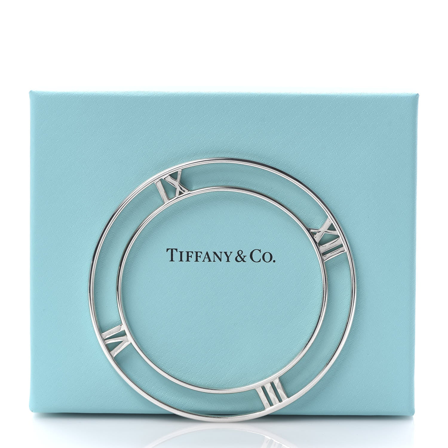 Tiffany Sterling Silver Atlas Flat Bangle Bracelet 5 of 5