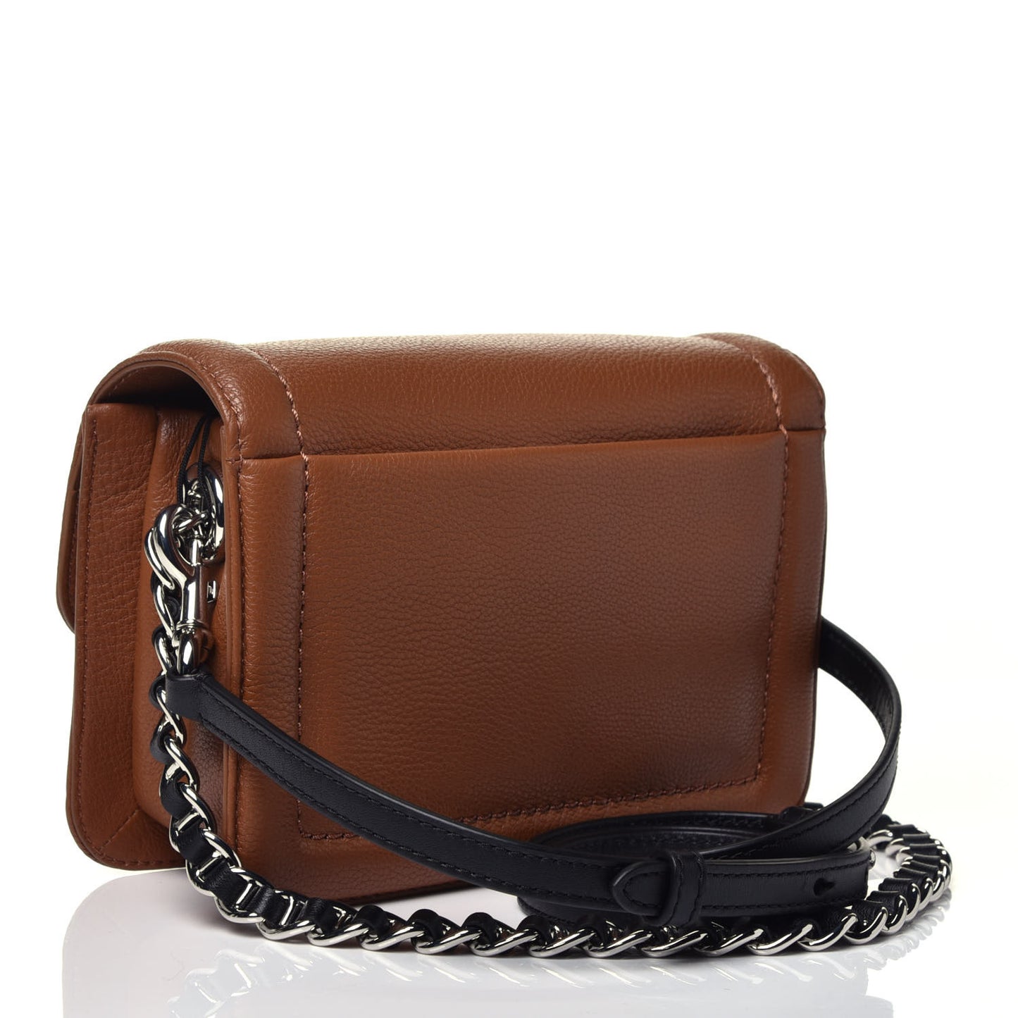 Calfskin Mini Cushion Bag Brown