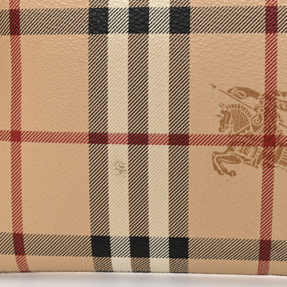 Burberry Haymarket Check Peyton Crossbody Clutch Bag Toffee 13 of 17