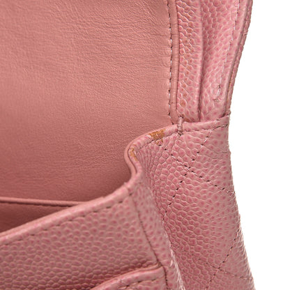 Chanel Caviar Quilted Medium Double Flap Pink 8 of 9