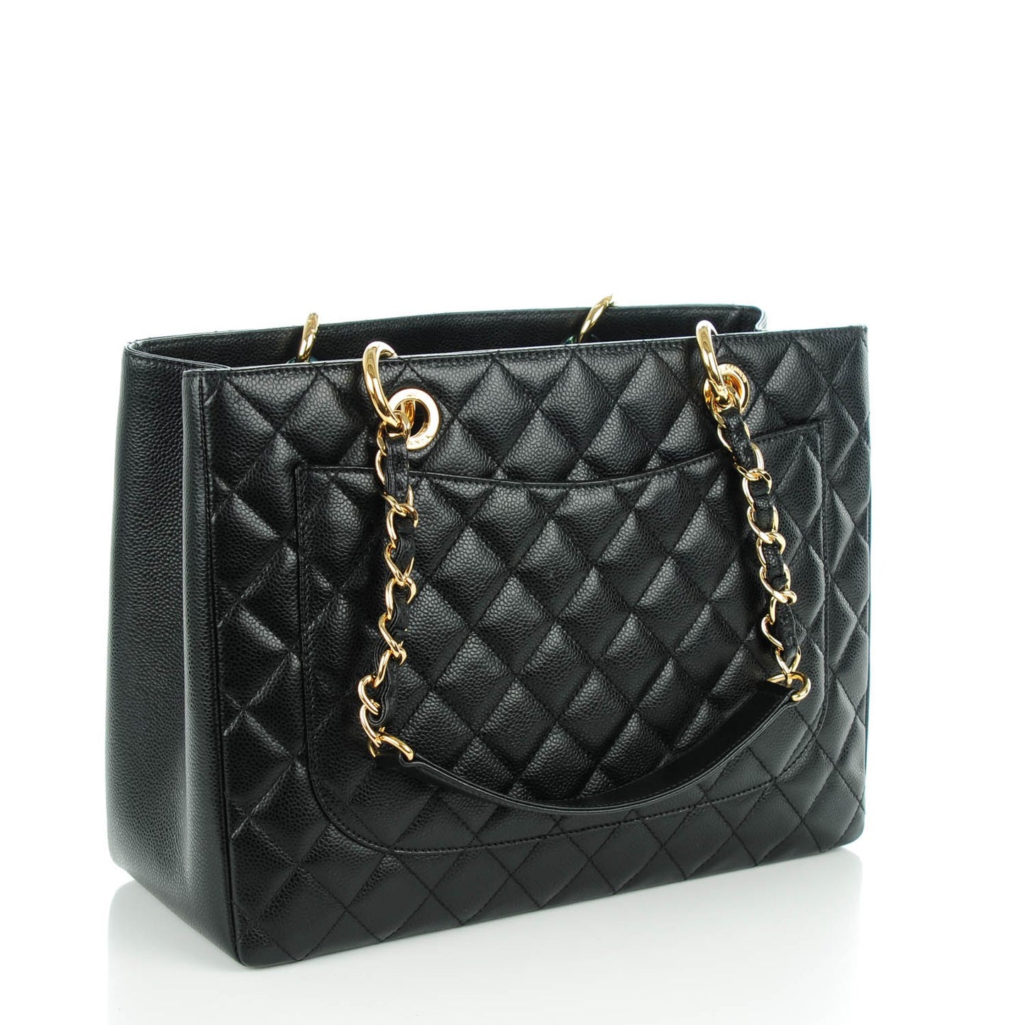 Caviar Quilted Grand Shopping Tote GST Black