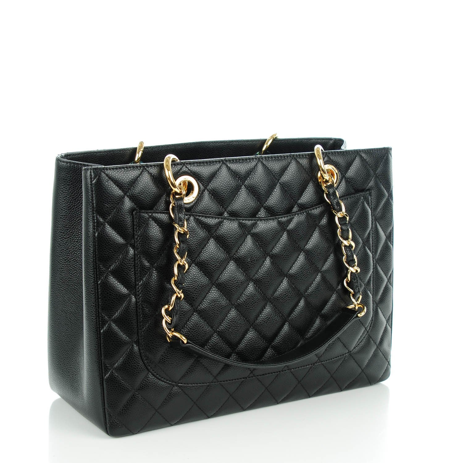 Chanel Caviar Quilted Grand Shopping Tote GST Black 3 of 7