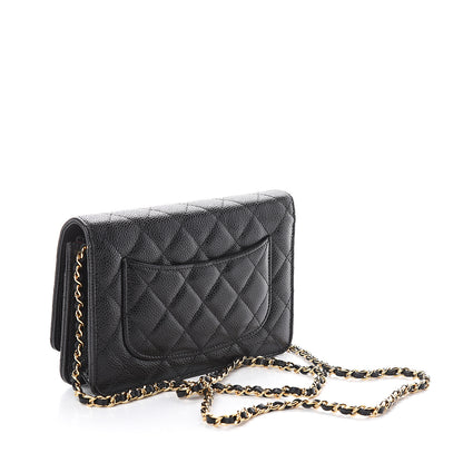 Chanel Caviar Quilted Wallet On Chain WOC Black 2 of 7