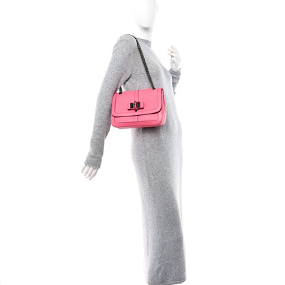 Christian Louboutin Calfskin Small Sweet Charity Shoulder Bag Pink 2 of 13