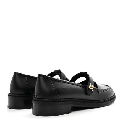 Chanel Calfskin CC Turnlock Moccasin Loafers 40 Black 5 of 10