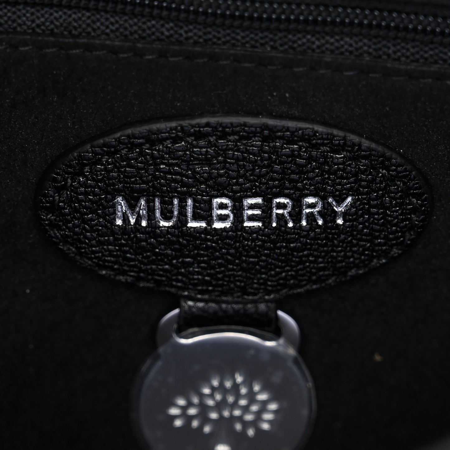 Glossy Goatskin Small Lily Flap Black