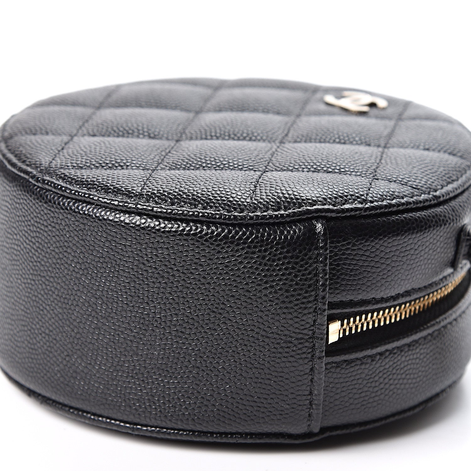 Chanel Caviar Quilted Round Clutch With Chain Black 8 of 9