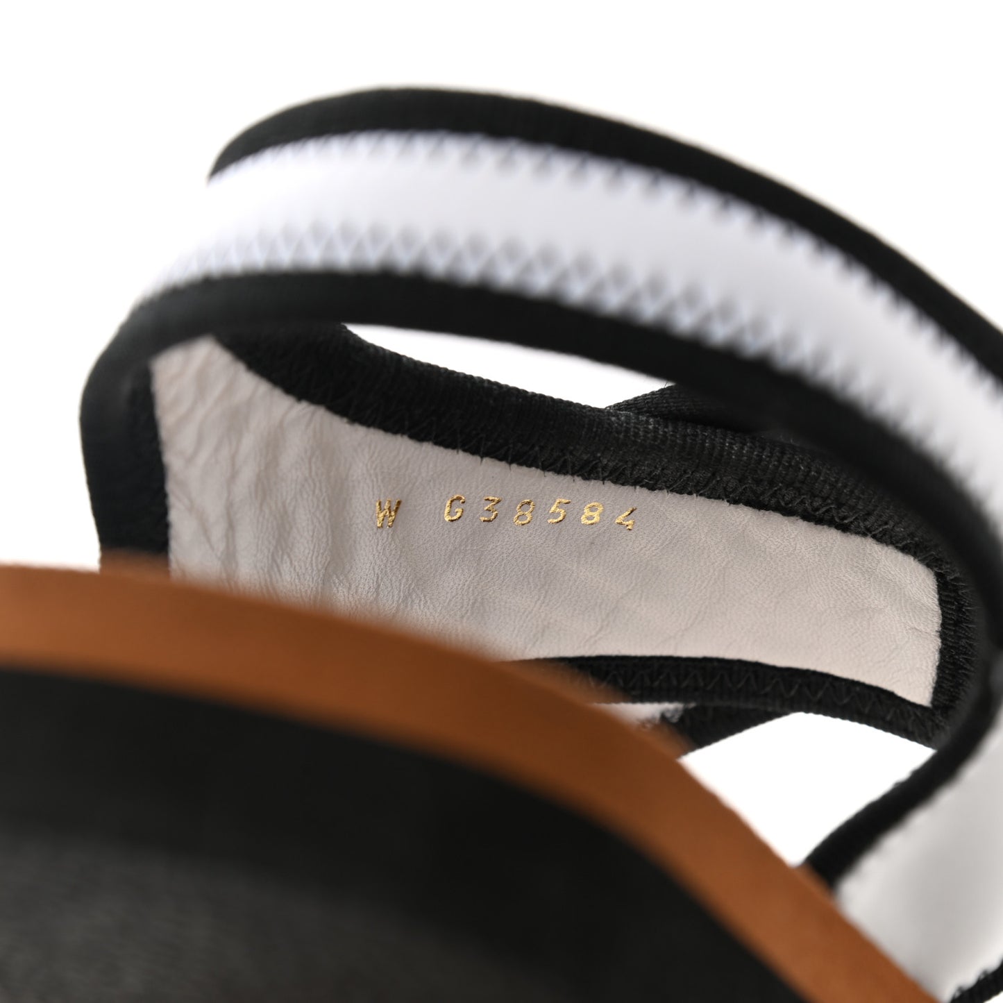 Fabric Lambskin CC Sandals 38 White