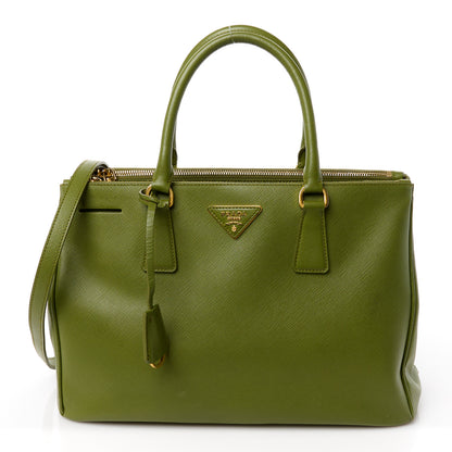 Prada Saffiano Medium Galleria Double Zip Tote Edera 1 of 12