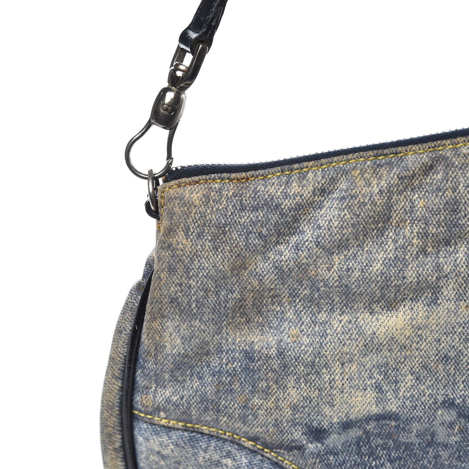 Christian Dior Denim Speedyway Mini Saddle Pochette 10 of 11