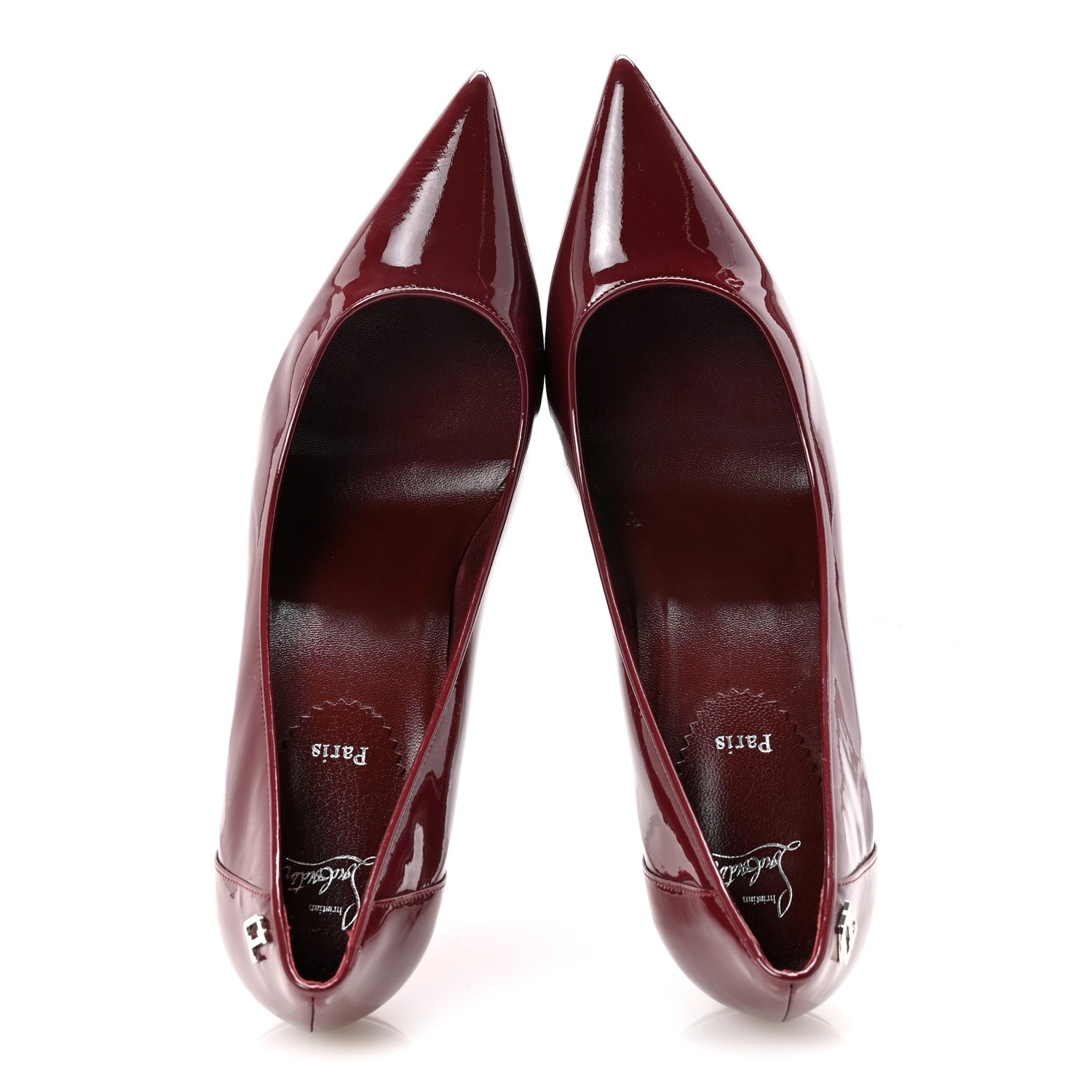 Christian Louboutin Patent Sporty Kate 85 Pumps 40.5 Bordeaux 2 of 9