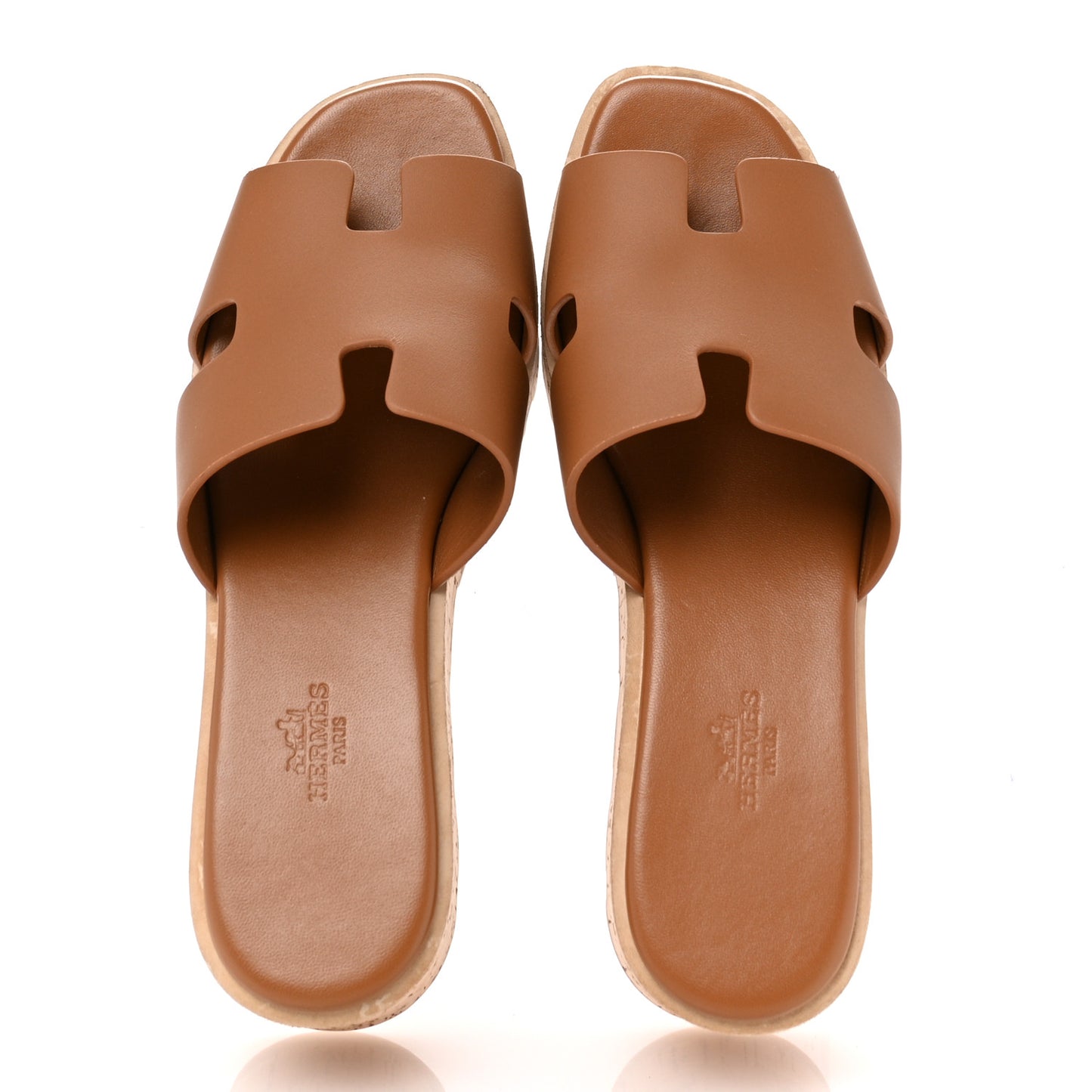 Calfskin Cork Eze 30 Sandals 38 Gold