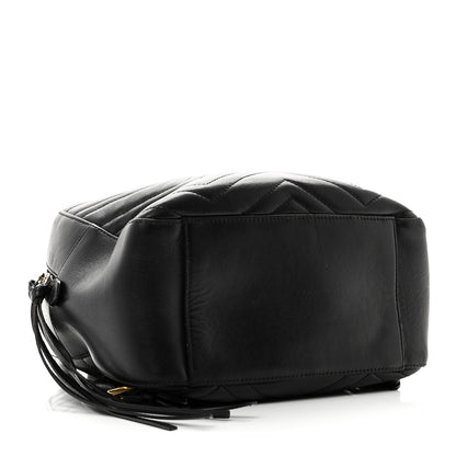 Gucci Calfskin Matelasse GG Marmont Dome Backpack Black 4 of 13