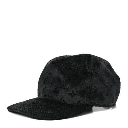Louis Vuitton Jacquard Velvet Monogram Cap M Black 1 of 7