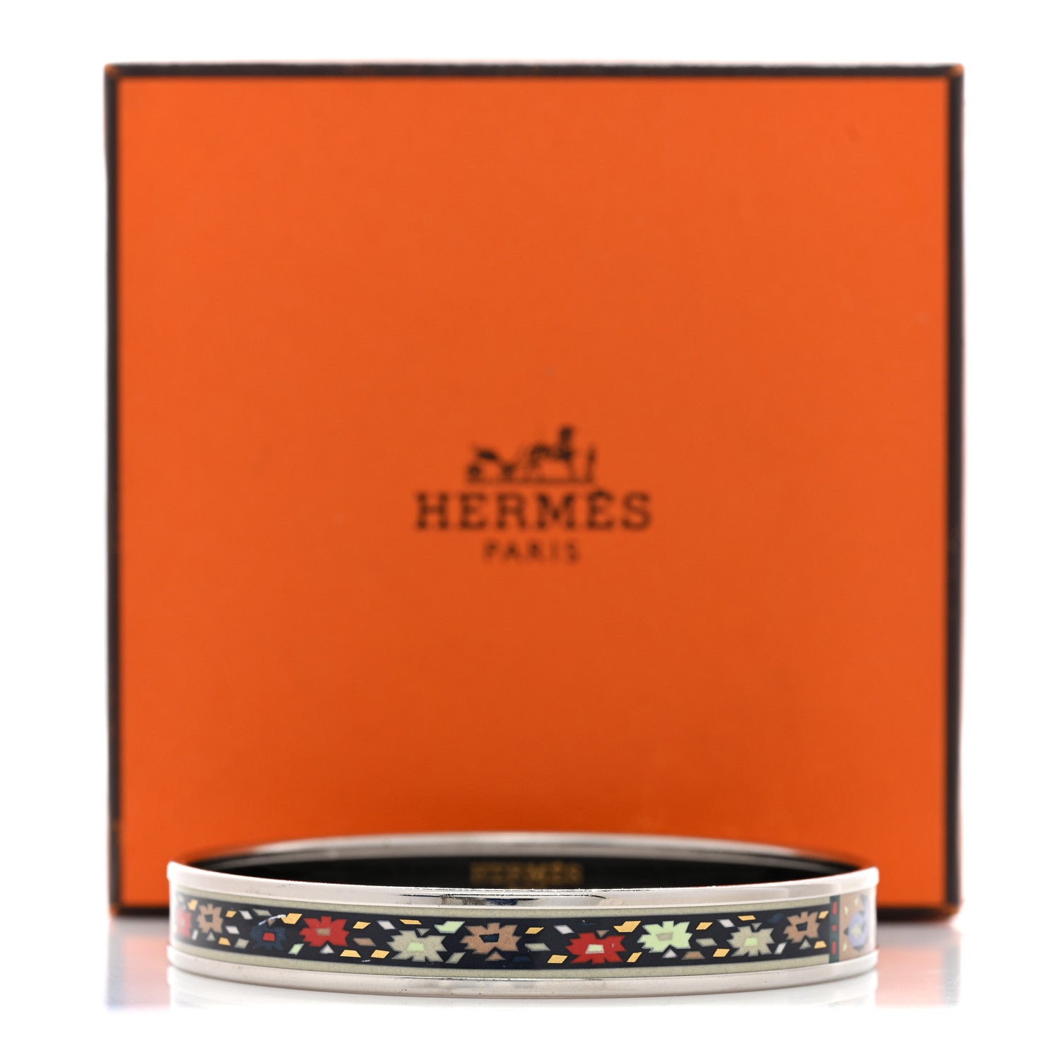 Hermes Enamel Narrow Bangle Bracelet 70 Multicolor 7 of 7