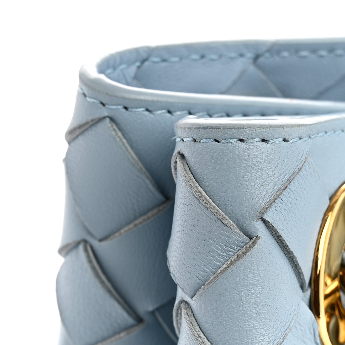 Nappa Intrecciato Small Andiamo With Chain Shoulder Bag Ice