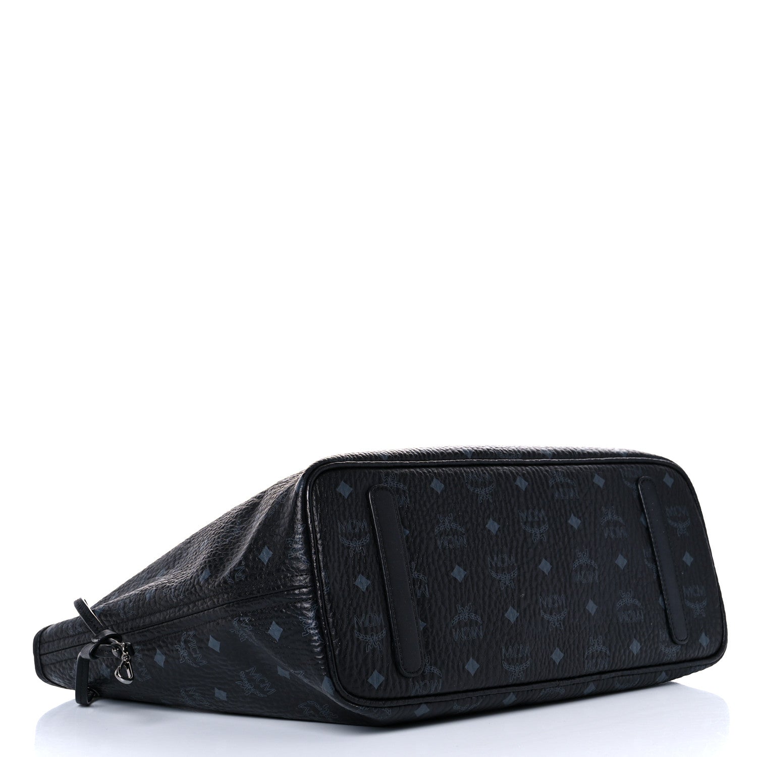 MCM Visetos Medium Reversible Shopping Tote Black 4 of 29