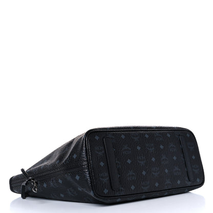 MCM Visetos Medium Reversible Shopping Tote Black 4 of 29