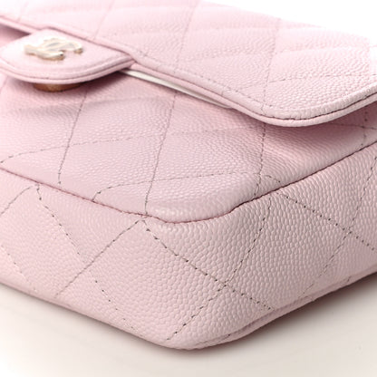 Chanel Caviar Quilted Flap Phone Holder With Chain Light Pink 10 of 11