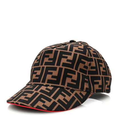 Fendi Canvas FF Reloaded Baseball Hat Tobacco Red 1 of 9