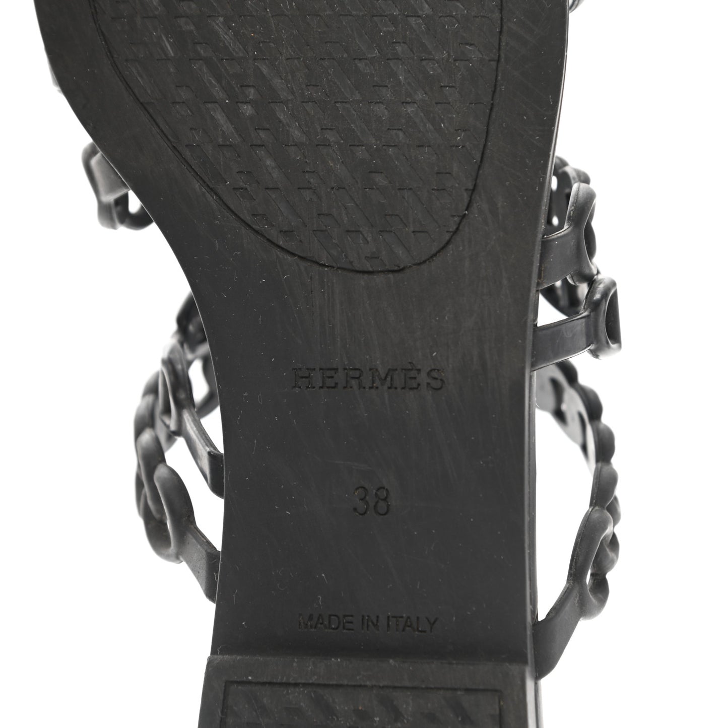 Rubber Chaine d'Ancre Nude Sandals 38 Black
