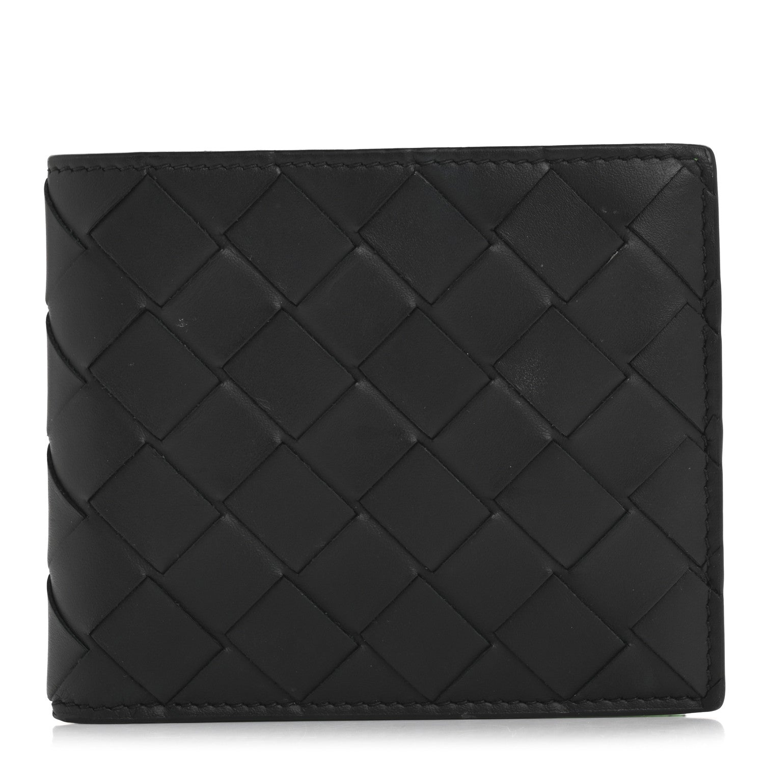 Bottega Veneta Nappa Maxi Intrecciato Bi-Fold Wallet Black 1 of 10