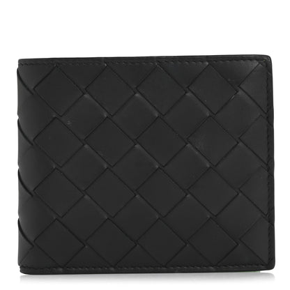 Bottega Veneta Nappa Maxi Intrecciato Bi-Fold Wallet Black 1 of 10