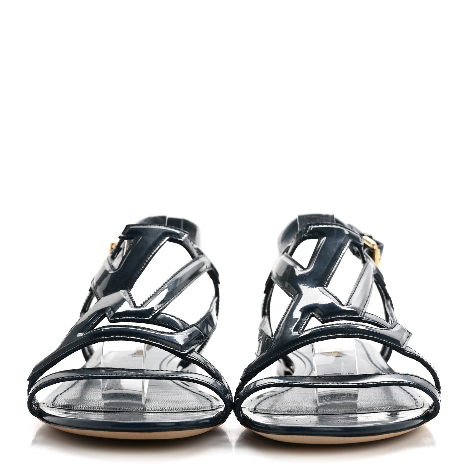 Louis Vuitton Patent Sandals LV Sandals 40 Blue 3 of 9