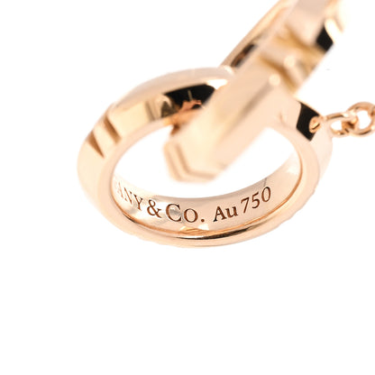 Tiffany 18K Rose Gold Interlocking Atlas Open Pendant Necklace 6 of 6