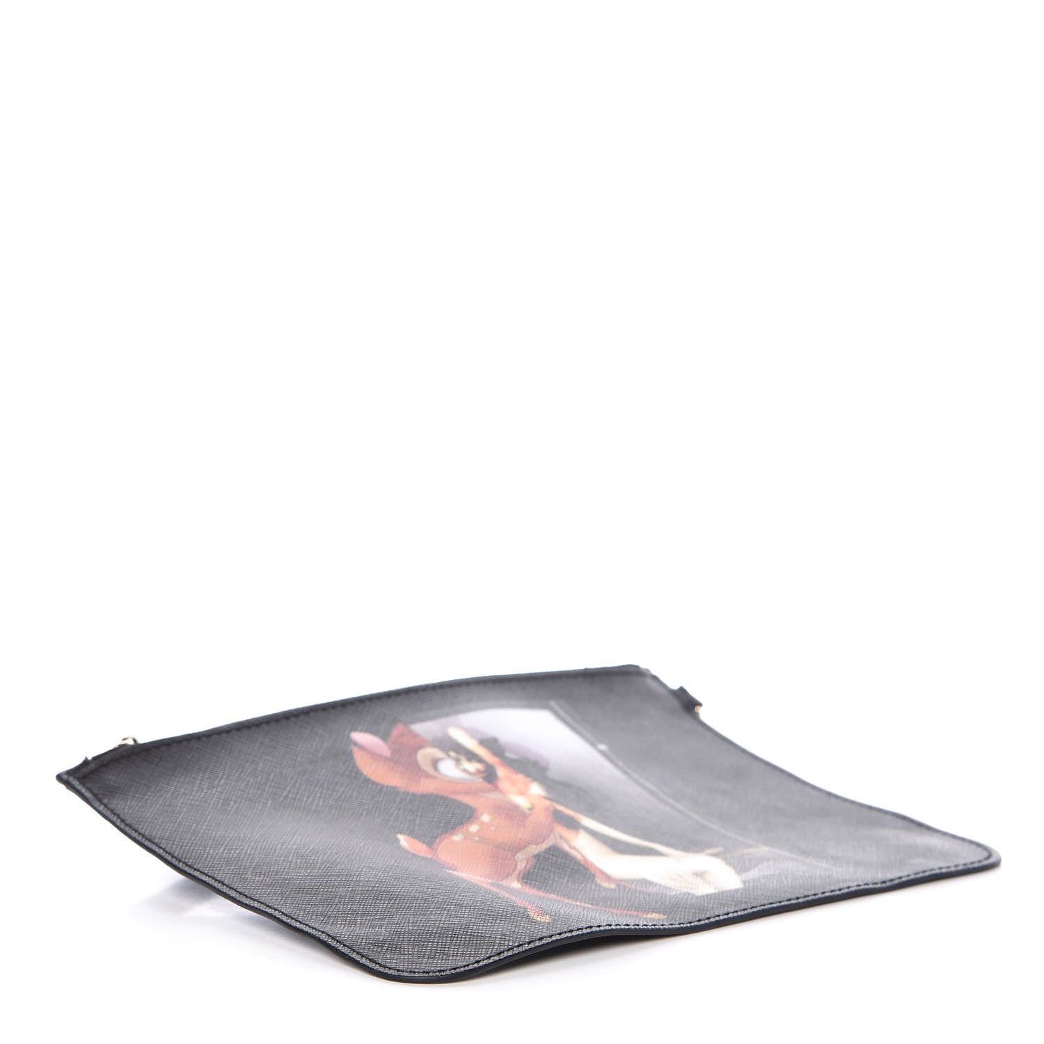 Givenchy Textured Coated Canvas Bambi Print Cosmetic Pouch Black 4 of 8