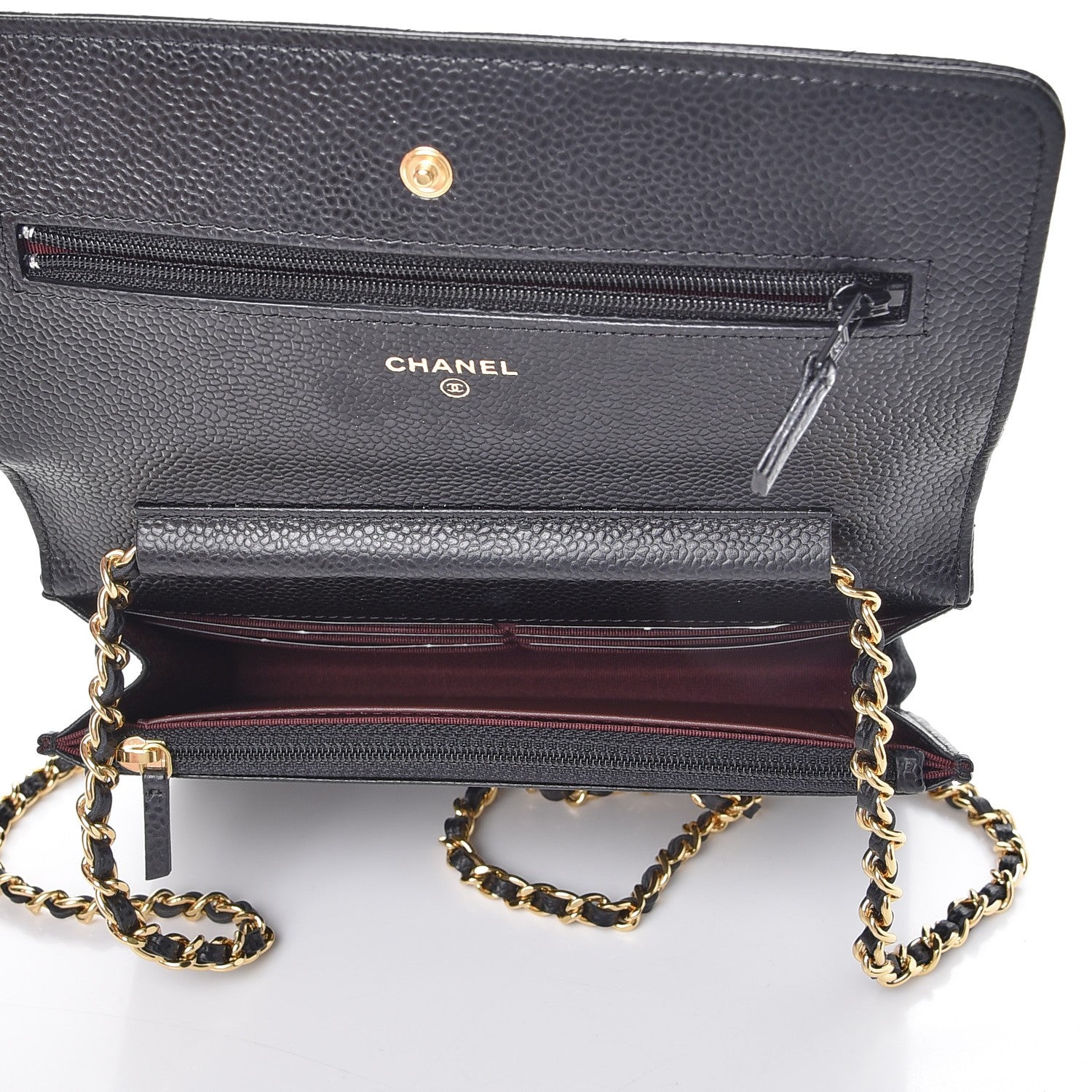 Chanel Caviar Quilted Wallet On Chain WOC Black 5 of 9